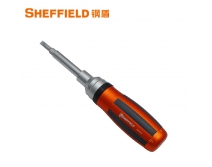 钢盾（SHEFFIELD棘轮螺丝刀 多功能组合螺丝批组套 手动工具 6合一S056508
