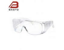邦士度 BA3023透明安全防冲击防雾防护眼镜 访客参观可戴在近视眼镜上