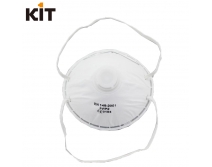 KIT碗型带阀口罩FFP2标准 头戴式 白色口罩 防尘 防晒 透气 过滤