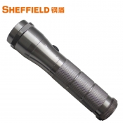钢盾（SHEFFIELD）高强度重型铝合金手电筒 户外防水防震远射强光手电筒 大号145mm 6LE