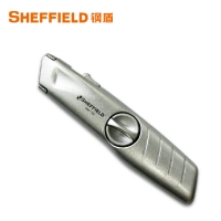 钢盾（SHEFFIELD）S067202 自缩式安全切割刀 铝合金裁纸美工刀 安全刀具