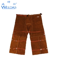 威特仕（WELDAS）蛮牛王焊接裤 91CM 44-7436 可调节 厚牛皮防火阻燃焊接裤