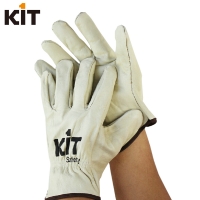 KIT全牛皮司机手套 耐磨抗割 透气舒适经济 劳保皮手套 驾车修理